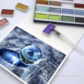 China Semi-dry metallic glitter/basic solid Watercolor Set Factory